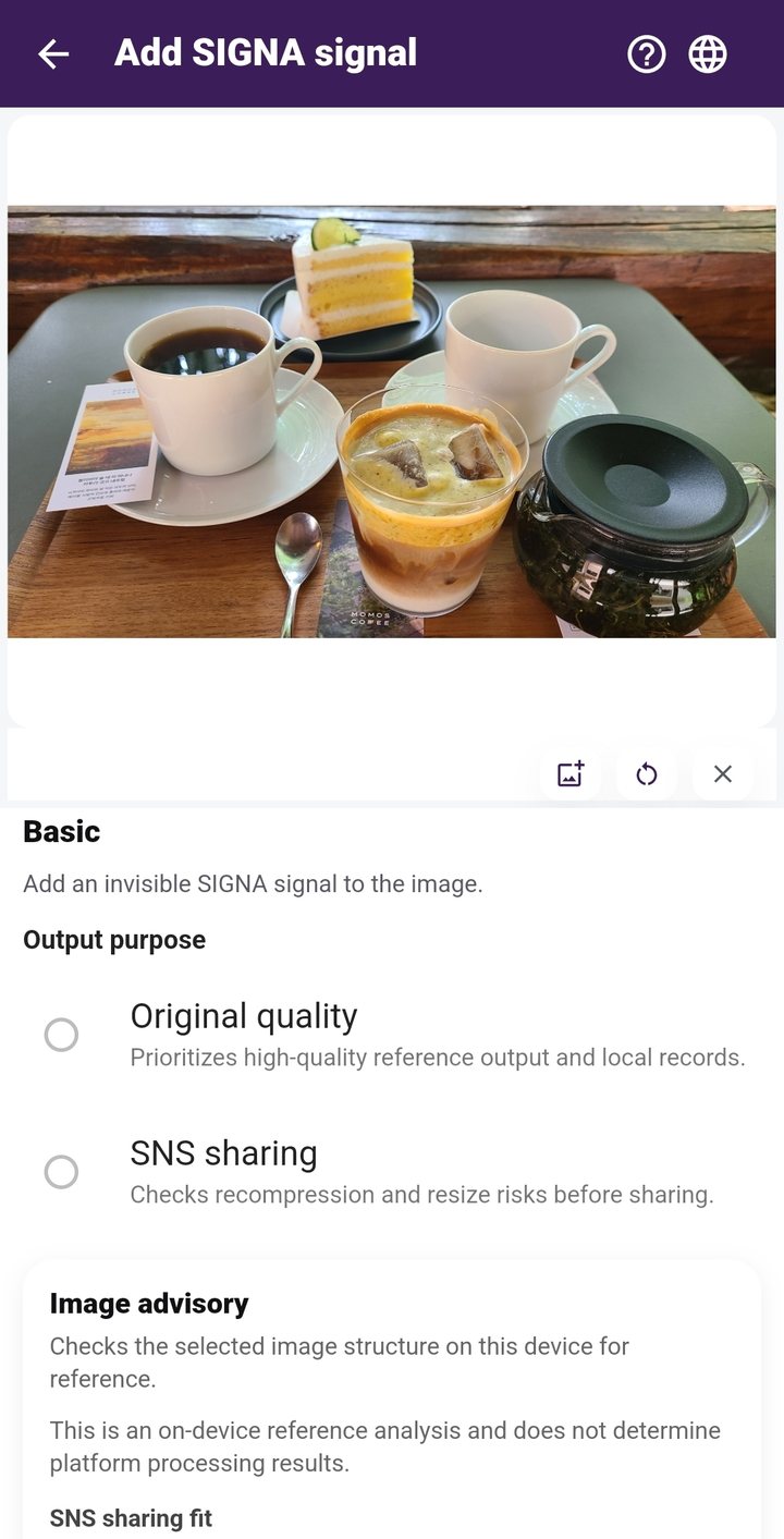 SIGNA invisible signal screen in English